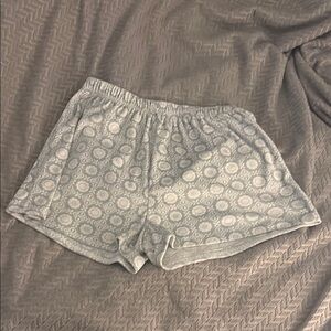 Just Be Light Gray Patterned Shorts